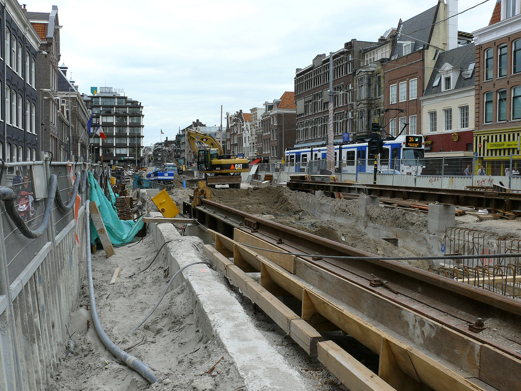 A large construction site seen across the works
